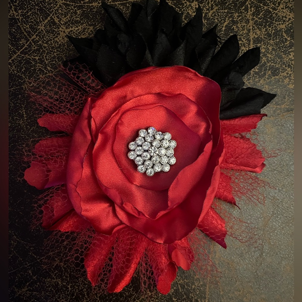 Fabric Flower brooch